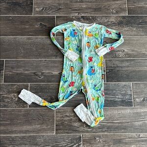 Little Sleepies Blue and Red Footies Pajamas